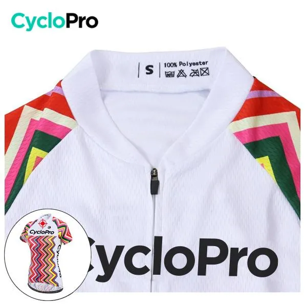MAILLOT LONG DE CYCLISME ROSE - HIVER - MOSAIQUE+