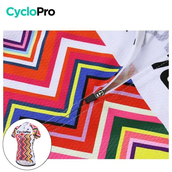 MAILLOT LONG DE CYCLISME ROSE - HIVER - MOSAIQUE+