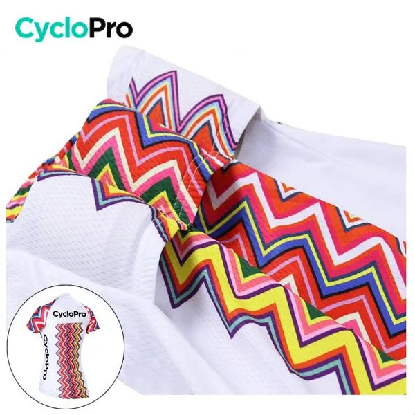 MAILLOT LONG DE CYCLISME ROSE - HIVER - MOSAIQUE+