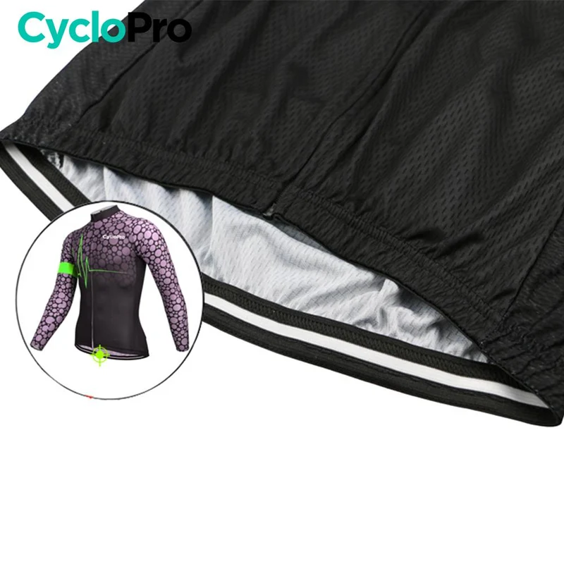 MAILLOT LONG DE CYCLISME VERT - HIVER - PULSATION+