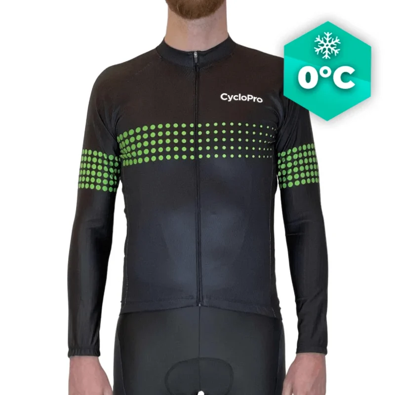 MAILLOT LONG DE CYCLISME VERT - HIVER - LIBERTY+