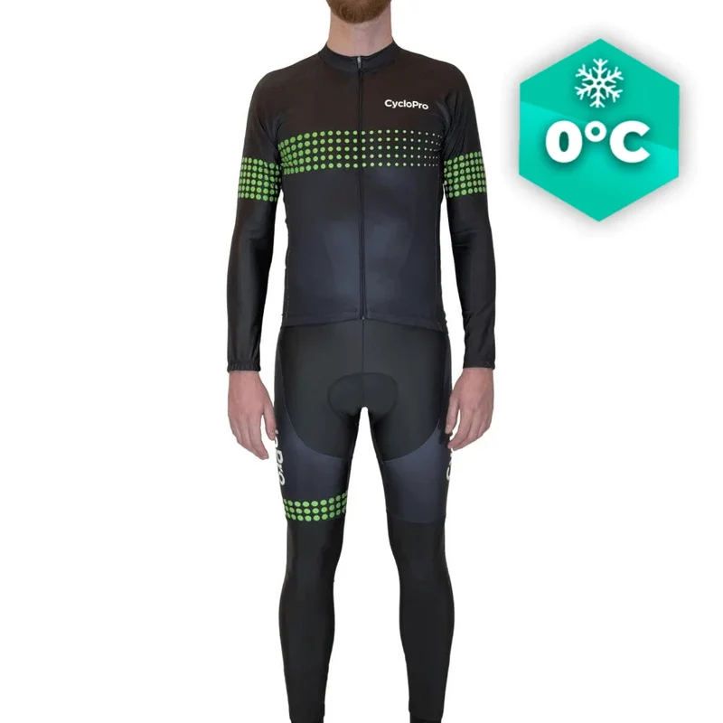 Tenue cycliste hiver Verte - Liberty+