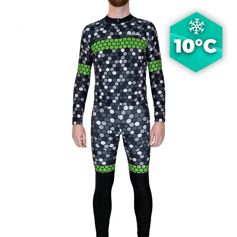 Tenue cycliste automne Verte Homme - Atmosphère+