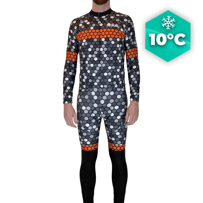 Tenue cycliste automne Orange Homme - Atmosphère+