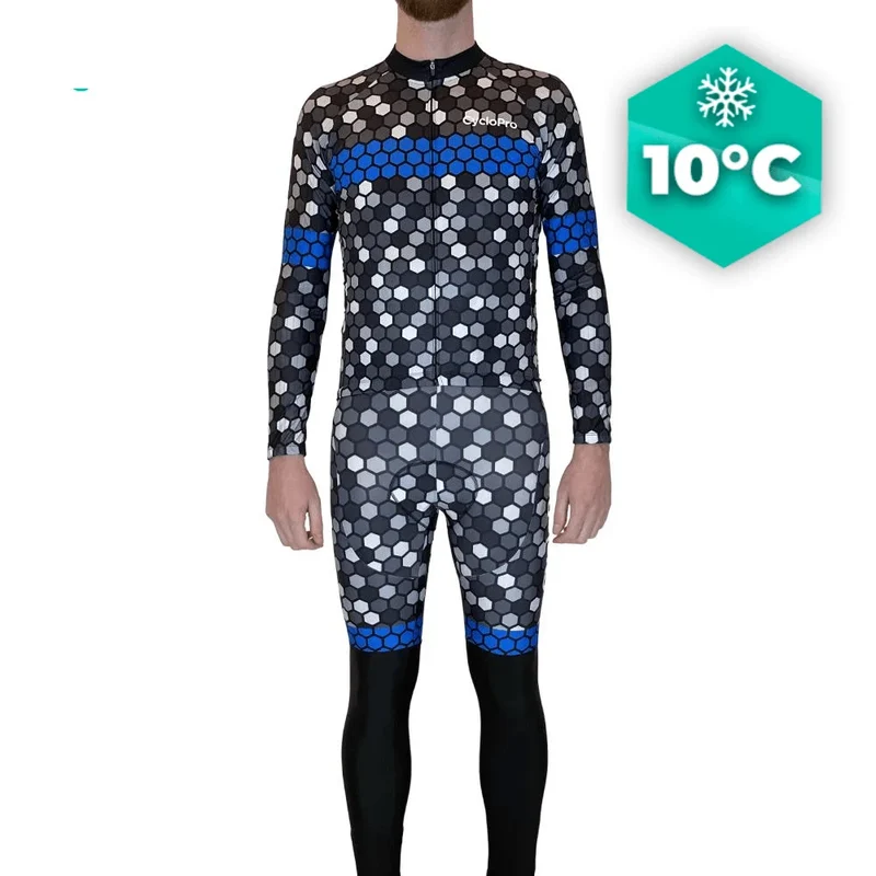 Tenue cycliste automne Bleue Homme - Atmosphère+