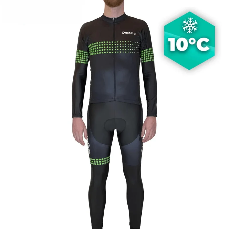 Tenue cycliste automne Verte Homme - Liberty+