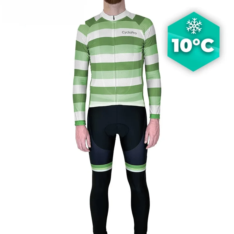 Tenue cycliste automne Verte Homme - Evasion+