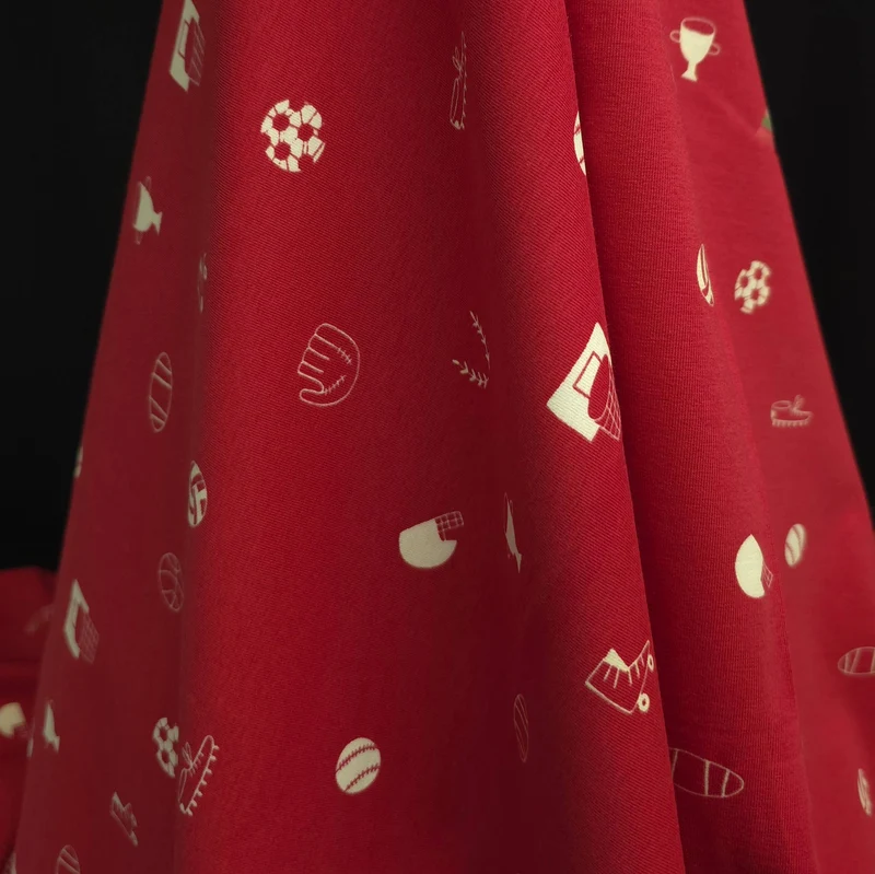 Jersey de coton phosphorescent | Imprimé sport | Katia Fabrics