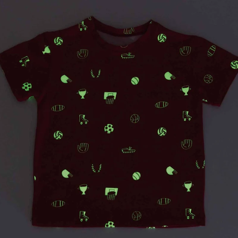 Jersey de coton phosphorescent | Imprimé sport | Katia Fabrics