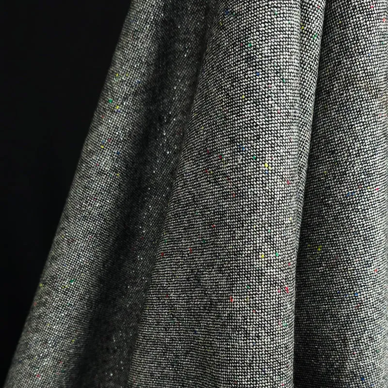 Tweed Atelier Minuit | Tissu tailleur à mouchetures lurex