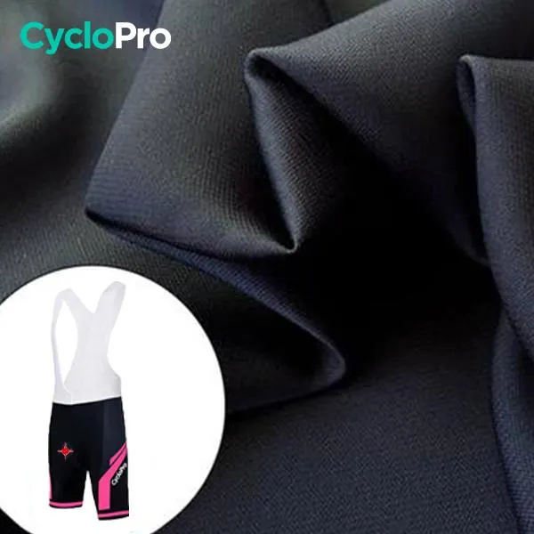 Tenue Vélo de Route Noire et Rose - Confort+