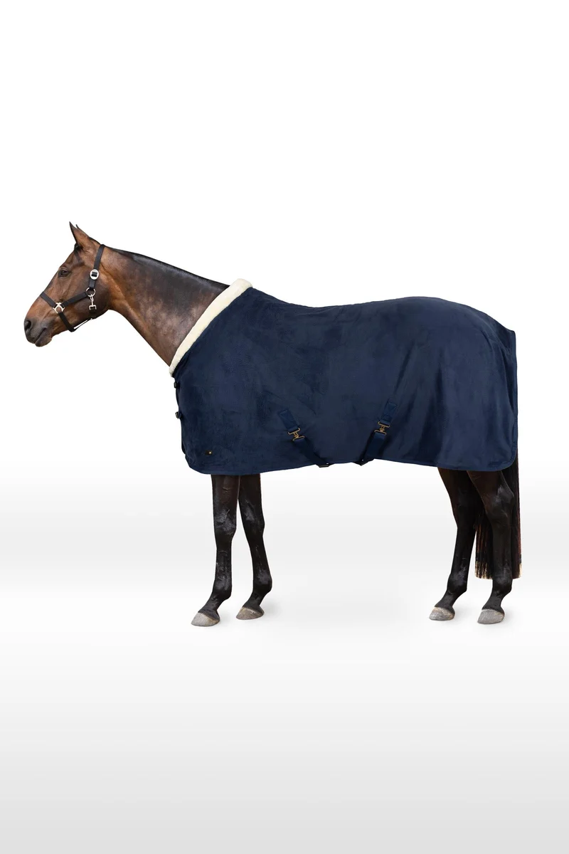 Couverture polaire Lincoln avec tour d'encolure en fourrure Veste Bleue 155