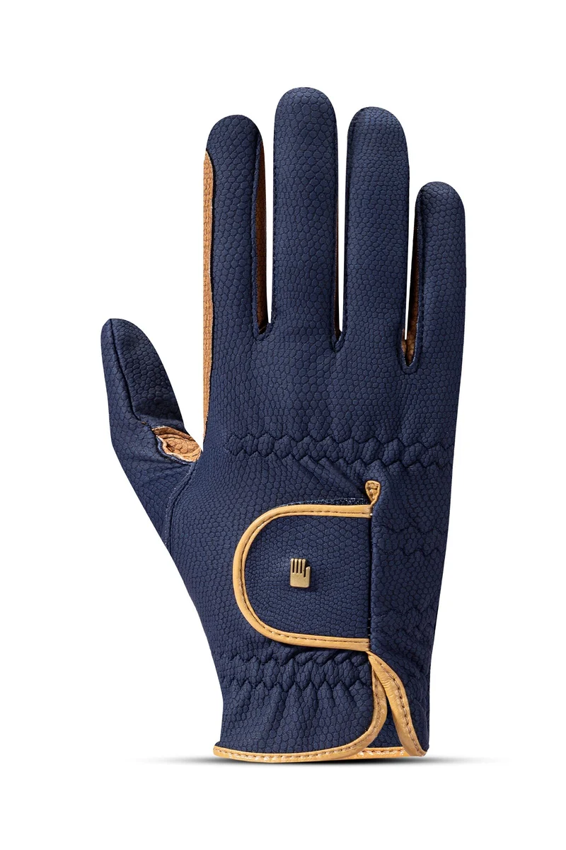 Malta Gants d'équitation d'hiver Navy/Caramel 9.5