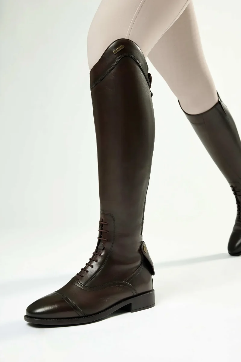 bottes d'équitation à lacets, hauteur de tige standard Brown 43 Regular Regular
