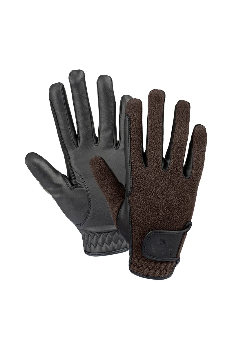 Gants d'Équitation d'Hiver en Polaire Espresso M