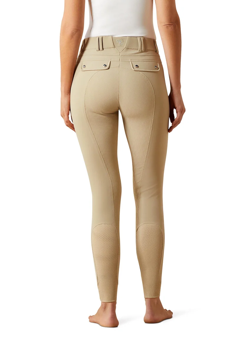 Tri Factor Pantalon d’équitation femme avec fond silicone intégral Olympia Tan 48 Long