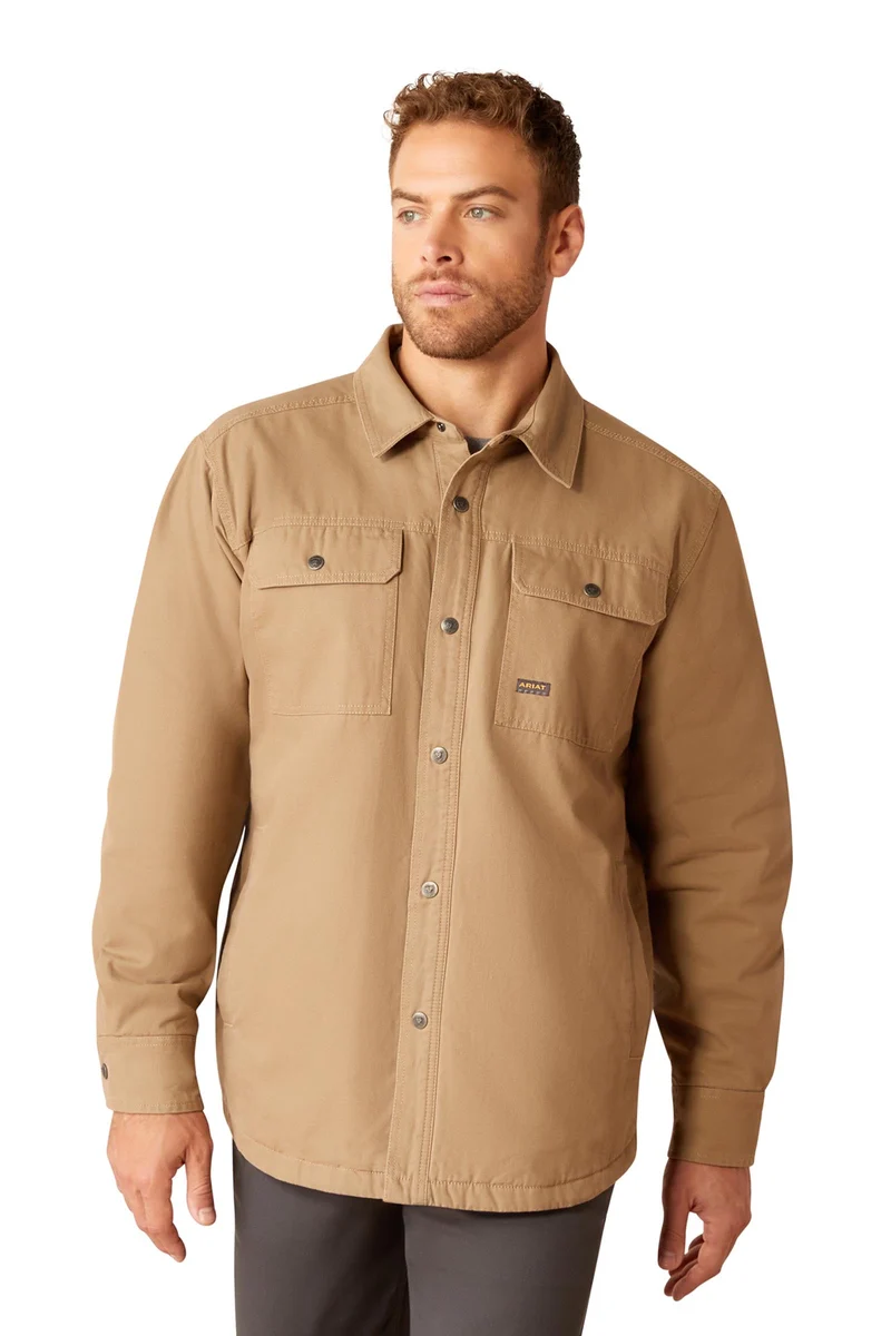 Homme Surchemise en toile Rebar Khaki M