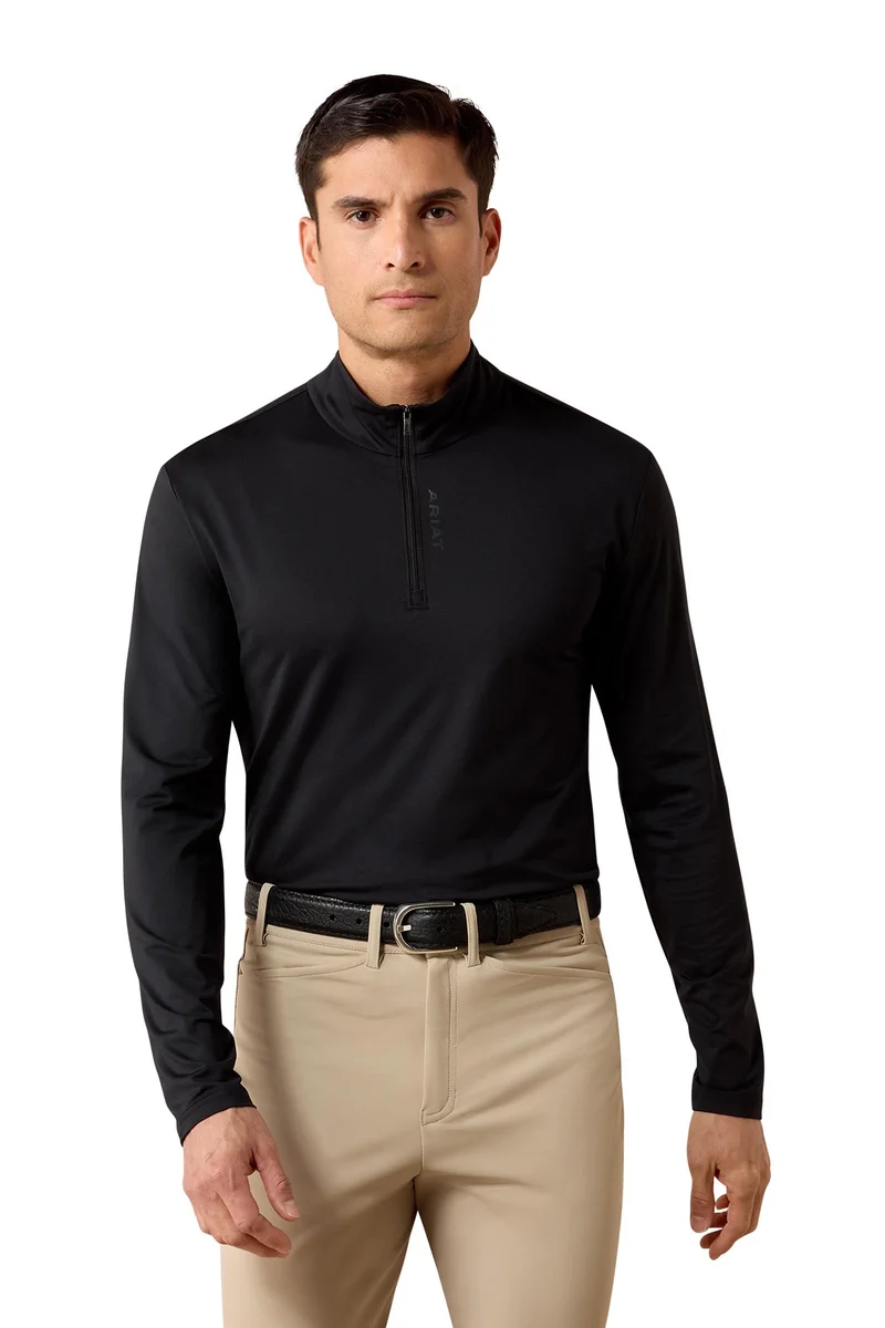 Homme Haut technique LunaVeil à 1/4 zip Black M