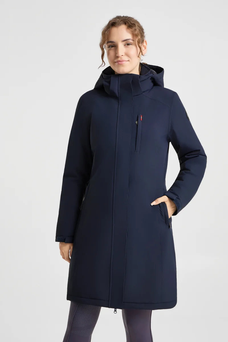Astoria long manteau d’équitation chauffant femme Seaborne navy 32