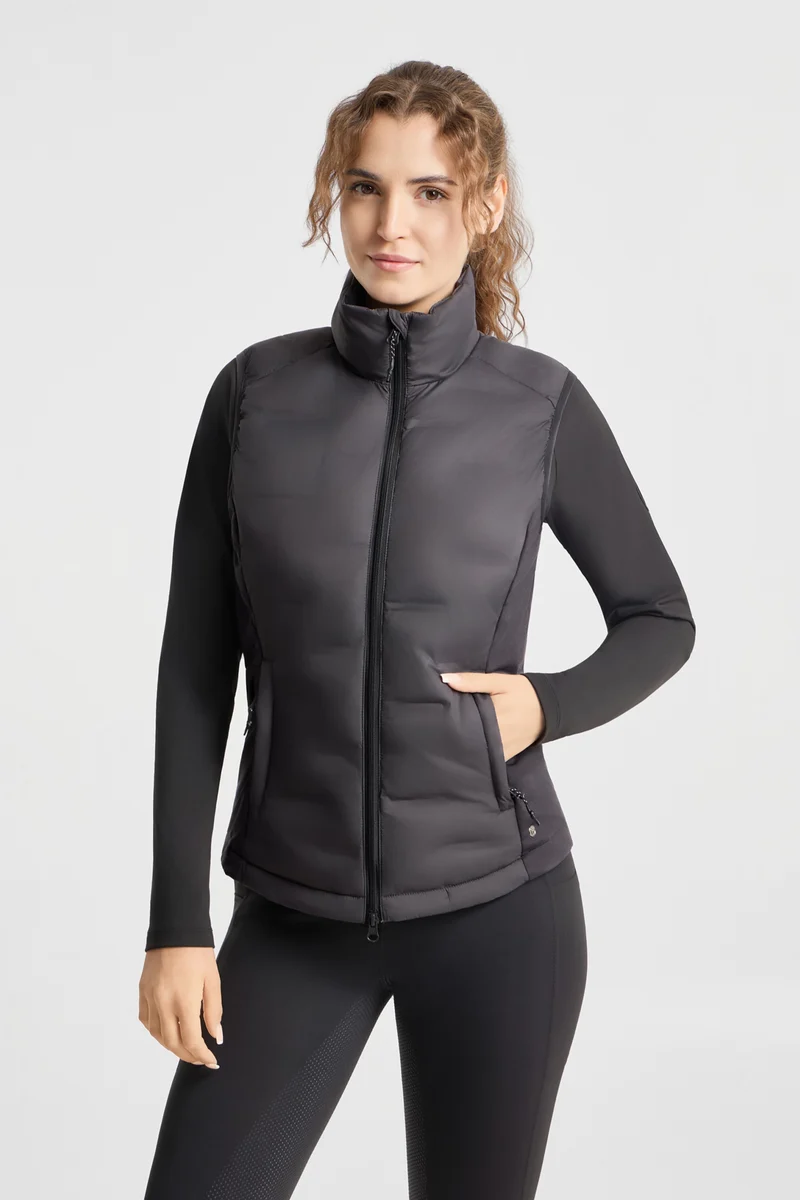 Aloise gilet matelassé chauffant femme Black oyster 34