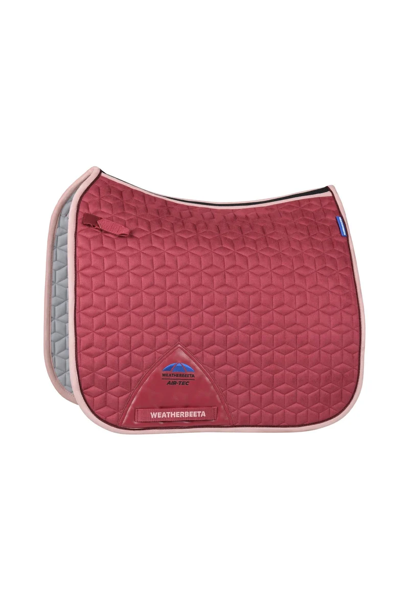 WeatherBeeta Suede Elite Air-Tec Tapis de selle dressage Wine Plum S