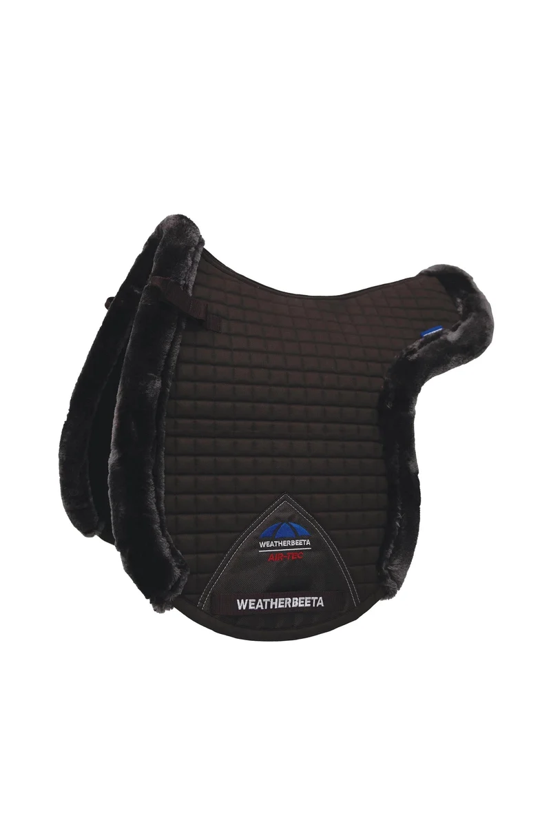 WeatherBeeta Prime Air-Tec Comfy Fleece Tapis de selle bordé de fausse fourrure Brown S