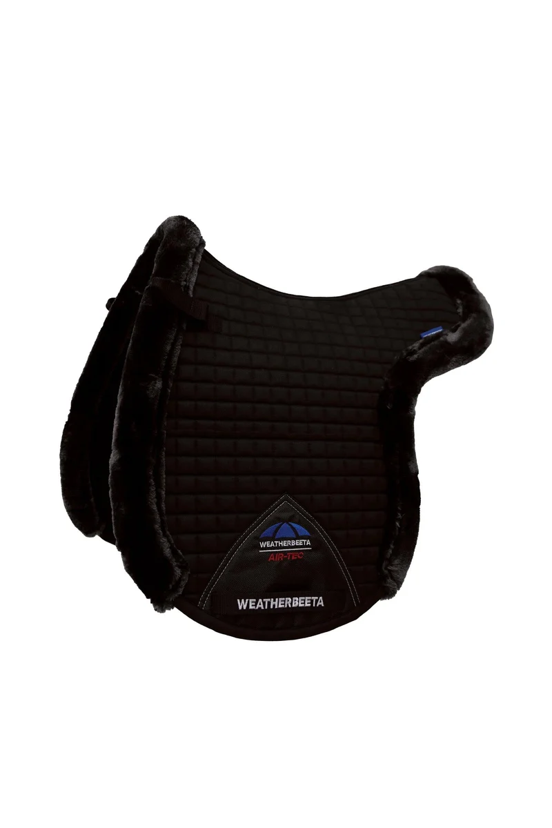 WeatherBeeta Prime Air-Tec Comfy Fleece Tapis de selle bordé de fausse fourrure Black L