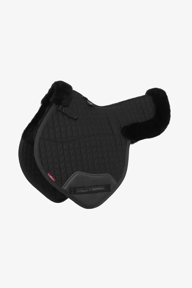 Merino+ Tapis de selle, demi-doublé Black M