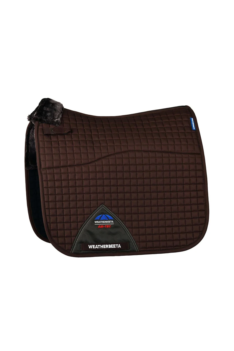 WeatherBeeta Prime Air-Tec Comfy Fleece Tapis de selle dressage Brown L