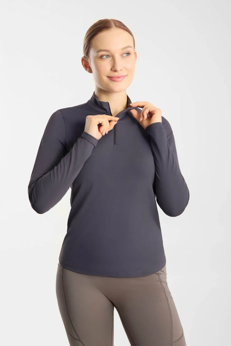 Emmie haut technique rafraîchissant à manches longues pour femme Odyssey Navy 32