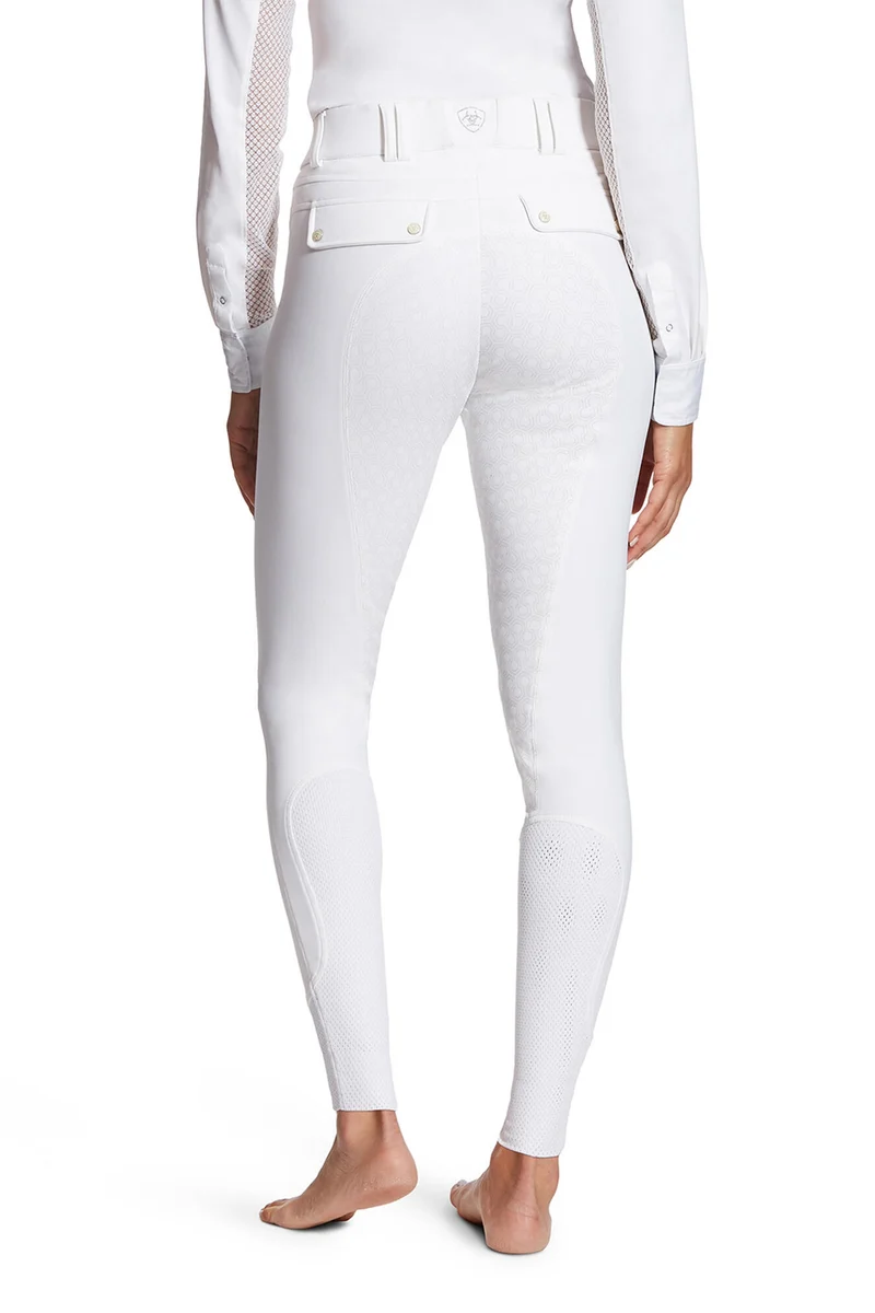Tri Factor Pantalon d’équitation femme avec fond silicone intégral White 34 Regular