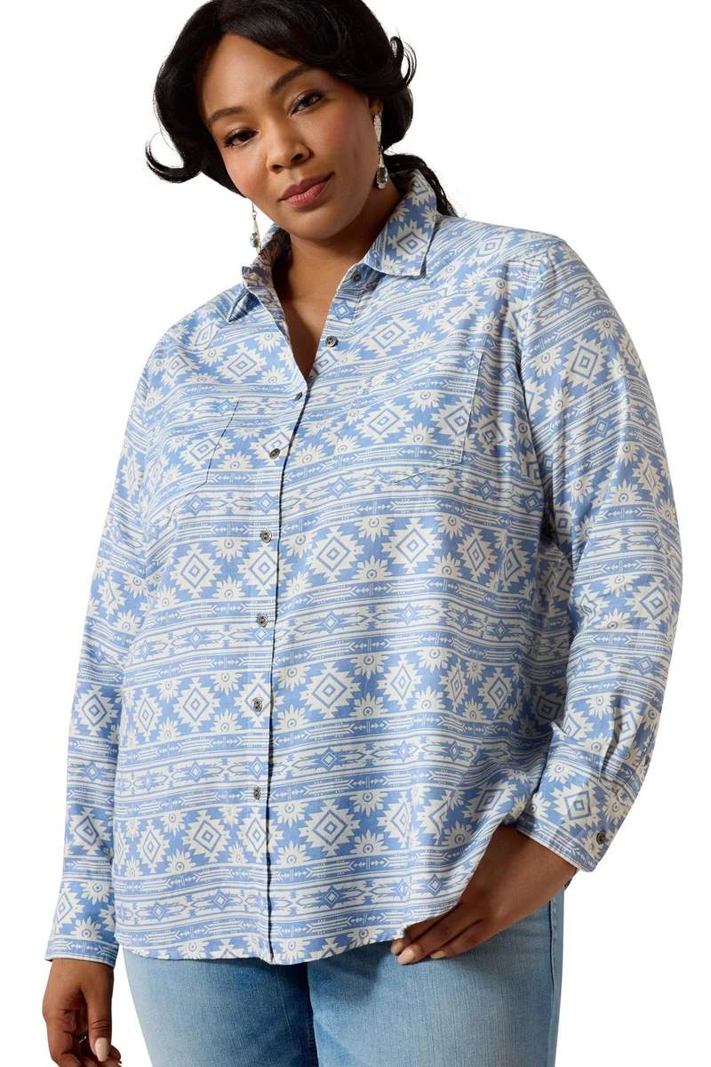 Billie Jean chemise à manches longues pour femme Ashleigh Blue Crystal Southwes M