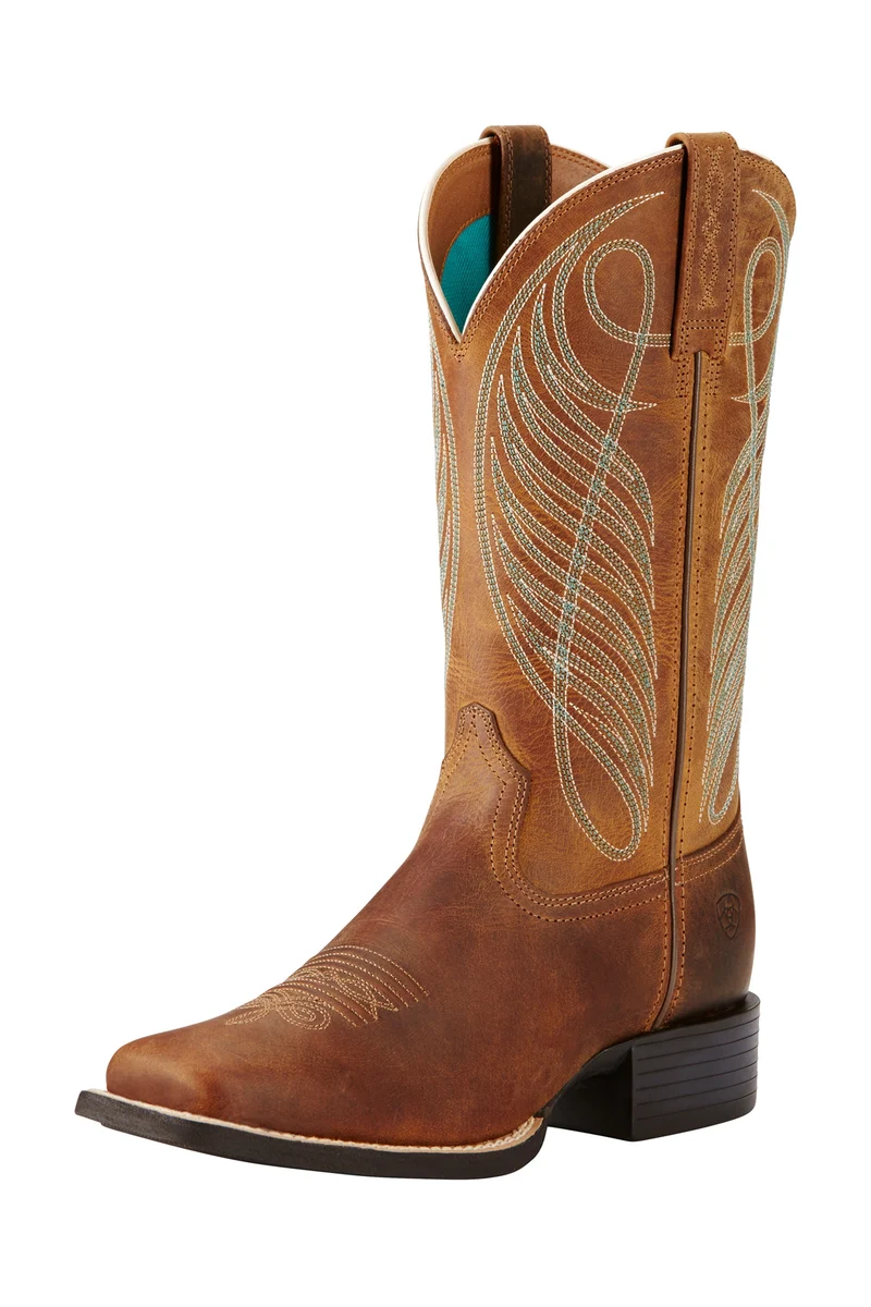 Round Up Wide Square Toe bottes western pour femmes Powder Brown 41/B