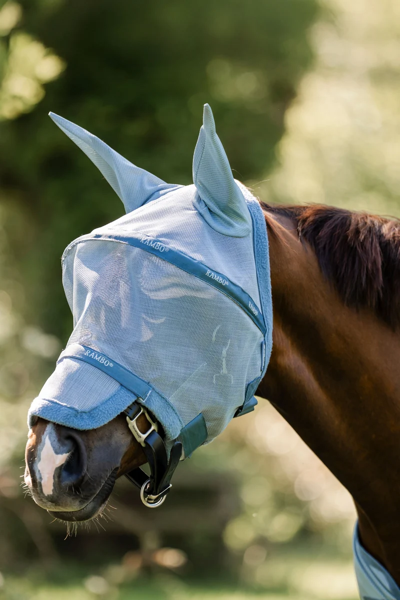 Masque anti-mouches Rambo Heather Blue/Blue & Silver C