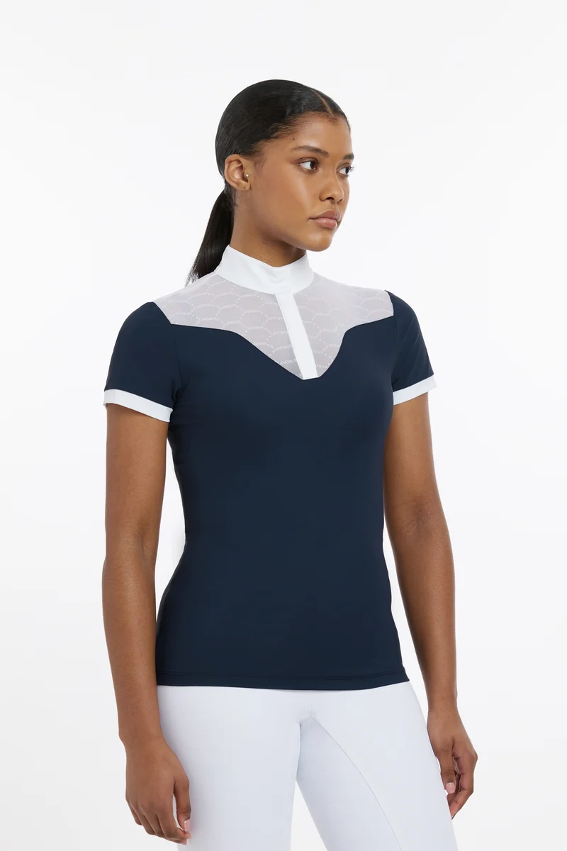 Chemise de concours à manches courtes pour femme Emily Navy 46