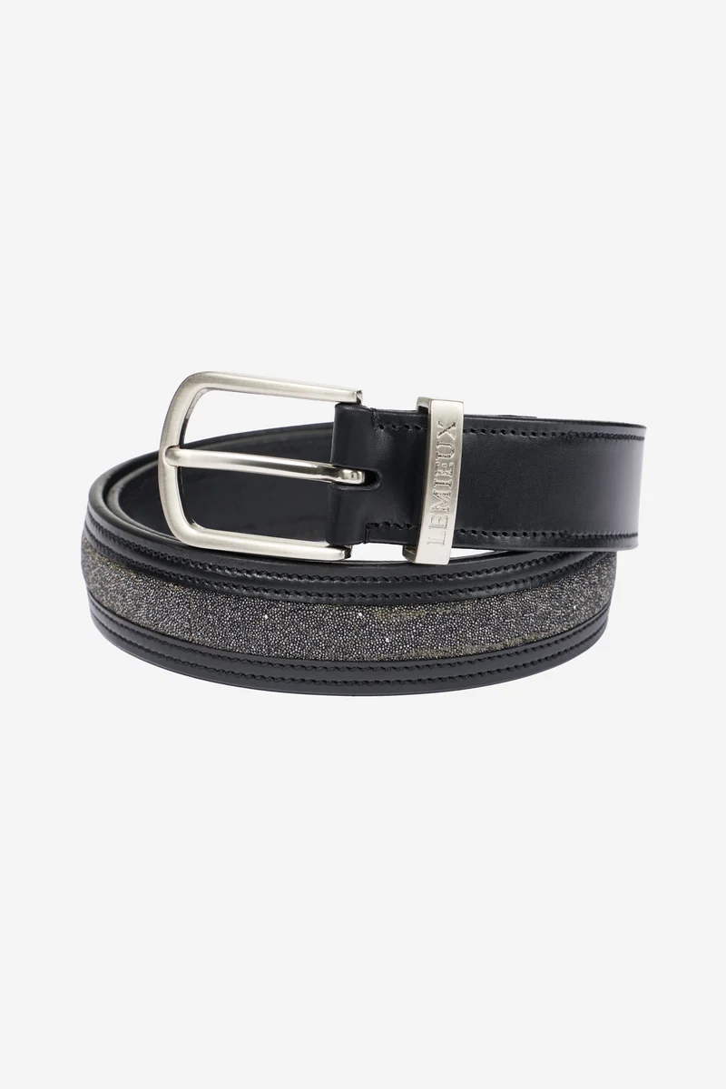 Ceinture à insert en cristal Black XL
