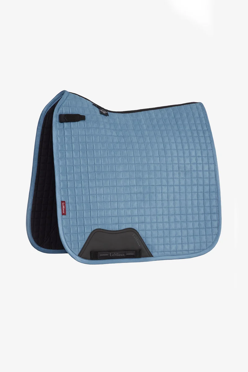 Suede tapis de selle dressage Ice Blue L
