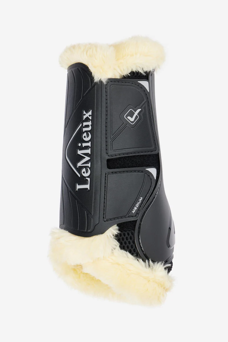 Motionflex guêtre de dressage avec bordure en polaire Black/Natural M