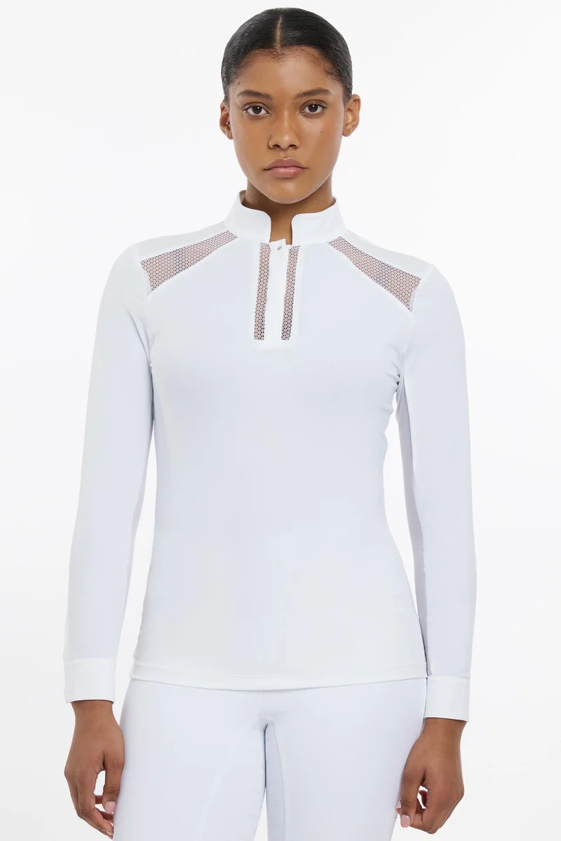Camille chemise de concours femme à manches longues White 42