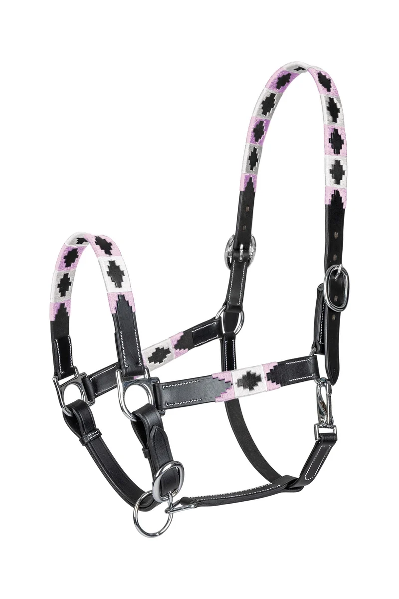 X-Line Polo licol en cuir Black/Pink/Beige C