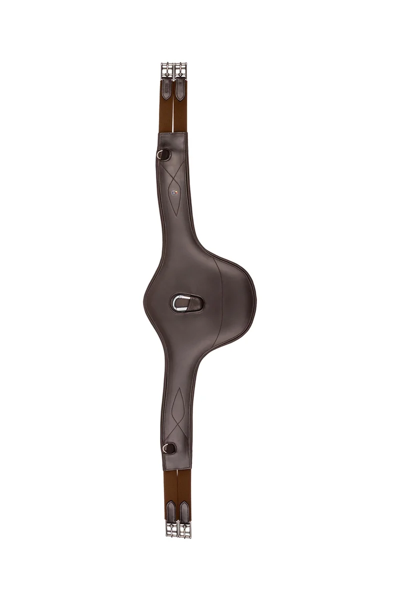 sangle en cuir avec bavette Brown 125 cm