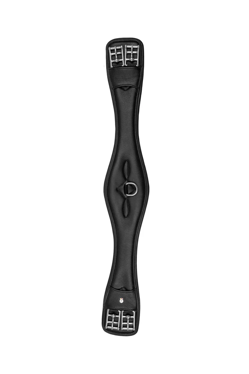 sangle en cuir Comfort, courte Black 55 cm