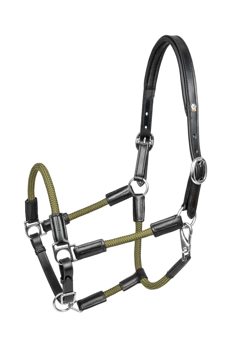 X-Line Nevada licol en cuir Black/Green F