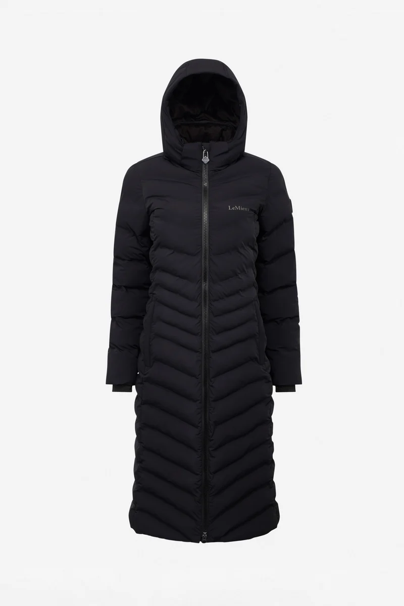Hayley manteau long matelassé déperlant pour femme Black 36