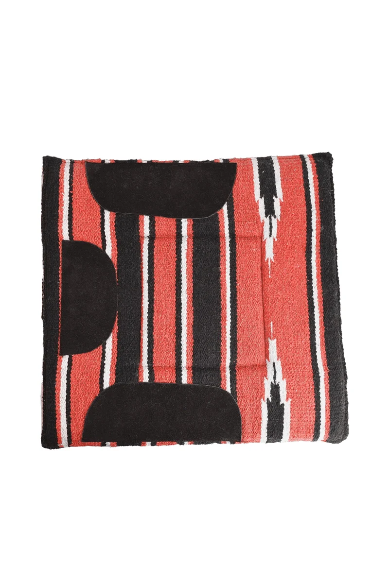 Tapis de selle Navajo matelassé Red/Black/White P