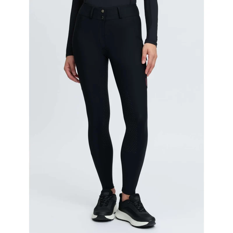 LeMieux Pantalon d'Équitation Stormwear Prise de Genou Noir