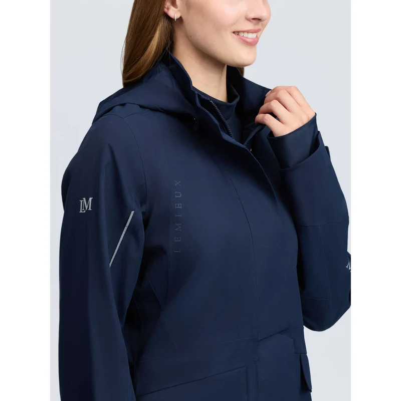 LeMieux Veste Longue Stormwear Performance Riding Marine