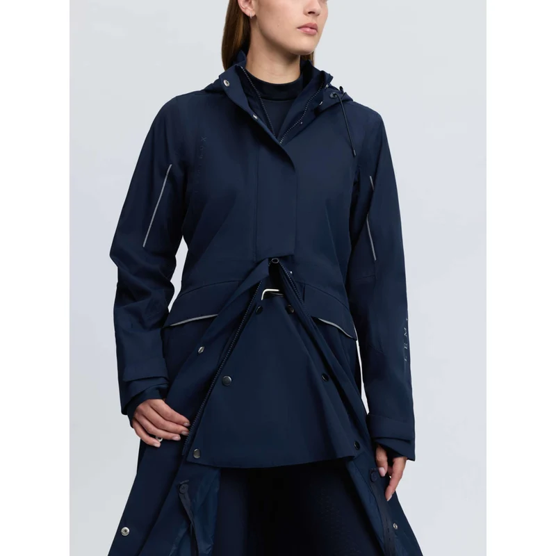 LeMieux Veste Longue Stormwear Performance Riding Marine