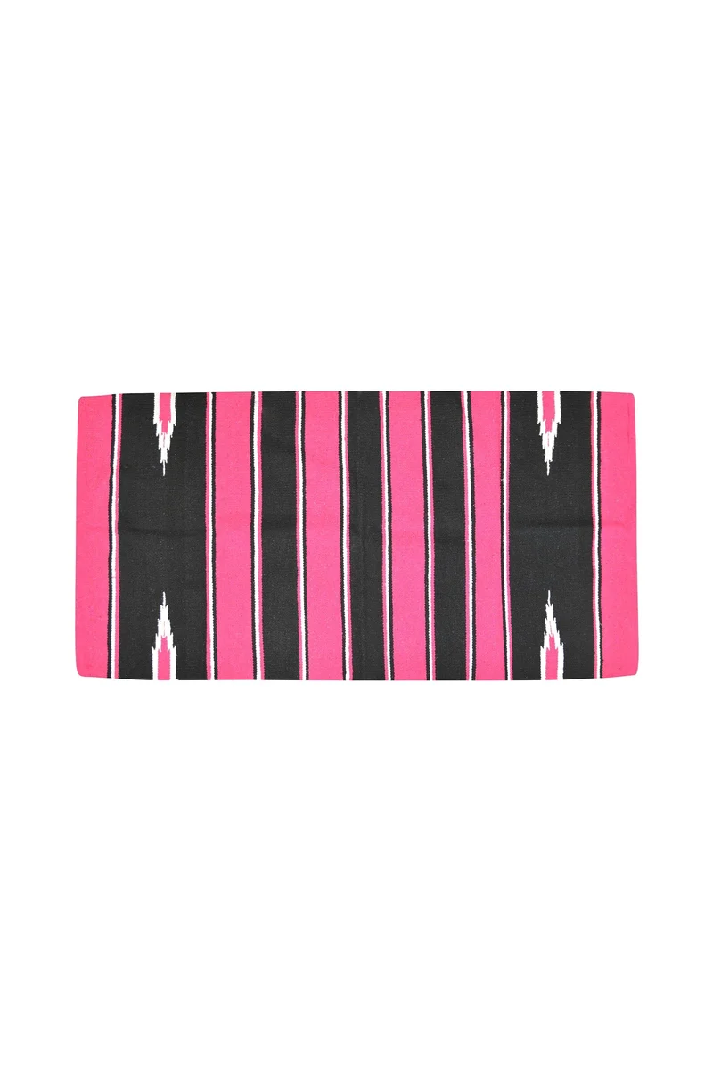 Tapis de selle Navajo coton/acrylique, grand Rosa/Black L