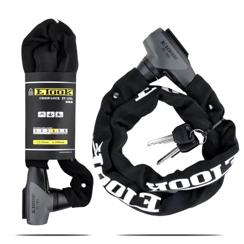 RoadBlock™ | Antivol velo haute résistance avec chaîne renforcée et revêtement anti rayures
